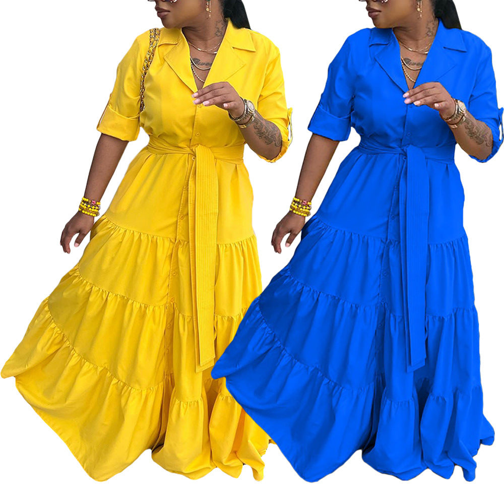 SpringSummer Womens Multicolor Patchwork Dress