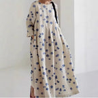 Women's Loose Round-Neck Printed Dress
