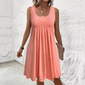 Casual Sleeveless Loose Dress With Pockets