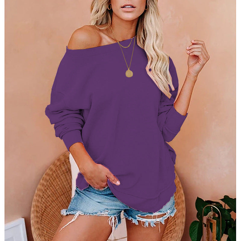 New Style Sportswear Casual Long-sleeve Pullover Solid-color Hoodie