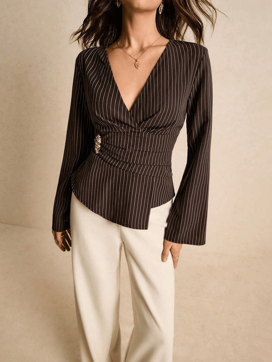 Women's Stylish And Elegant Striped Shirt