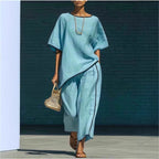 Casual Resort-Style Fashionable Loose Two-Piece Set For Women