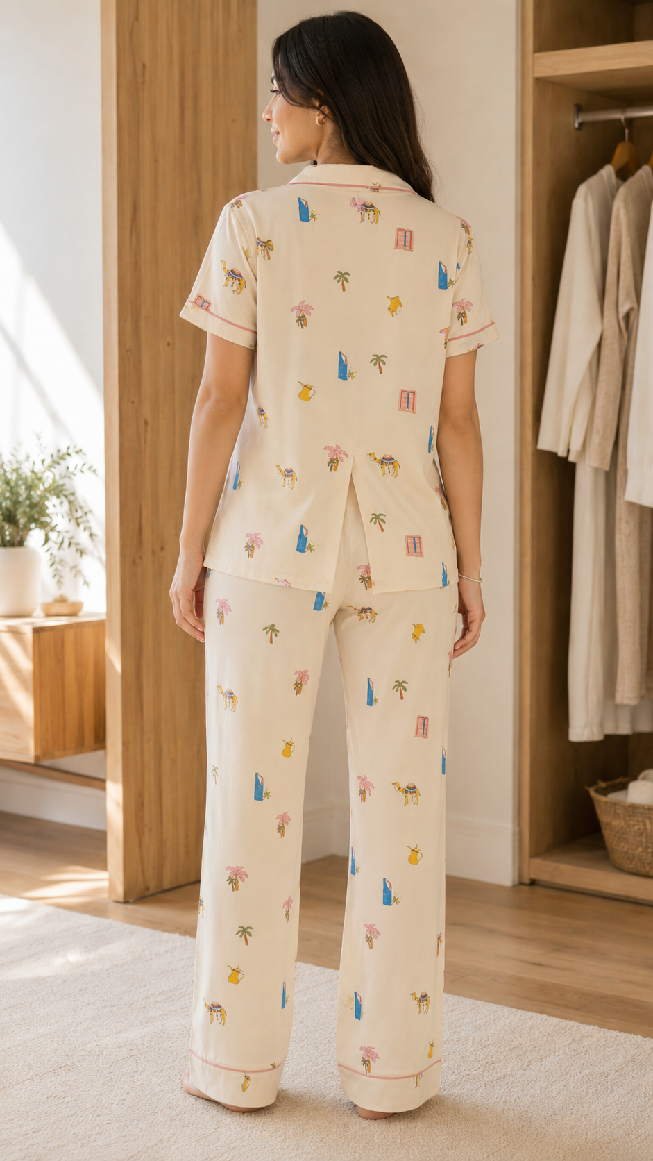 Desert Print Short Sleeve Pajama Set