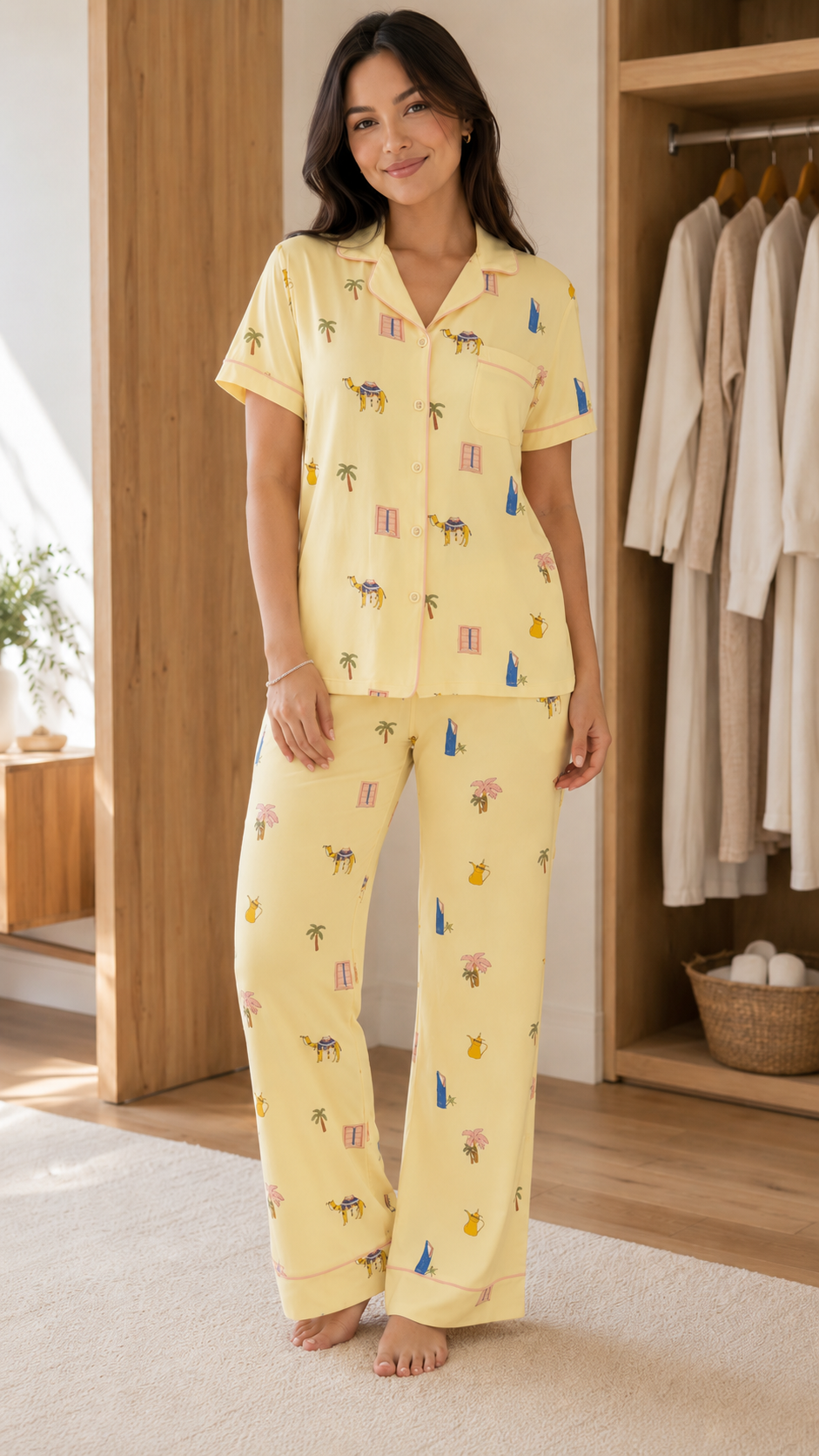 Desert Print Short Sleeve Pajama Set