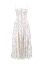 White Posy Print Cotton Midi Sundress