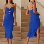 Split Bandage Wrap Chest Hollow-out Knot Dress