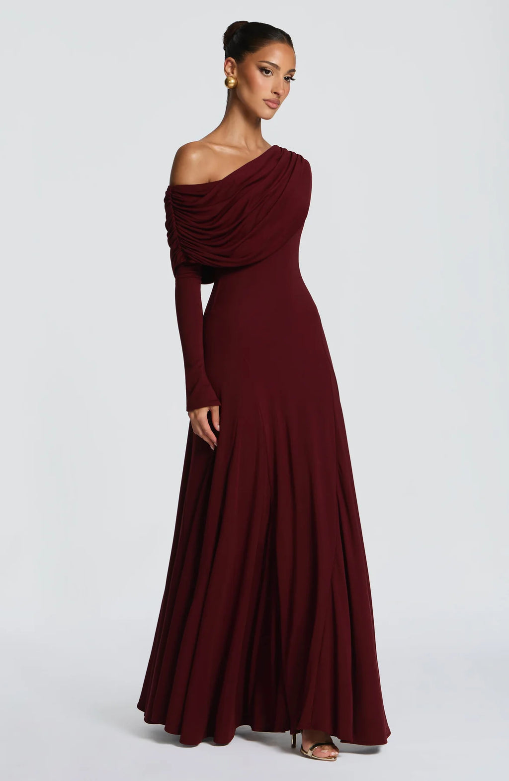 Cherry Lacquer Maxi Dress