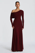 Cherry Lacquer Maxi Dress
